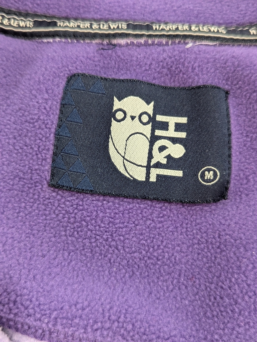 Harper & Lewis Womens Fleece Pullover Lavender Purple Teal Colorblock Med NWOT - Picture 4 of 8